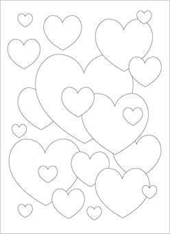 Hearts Coloring Page