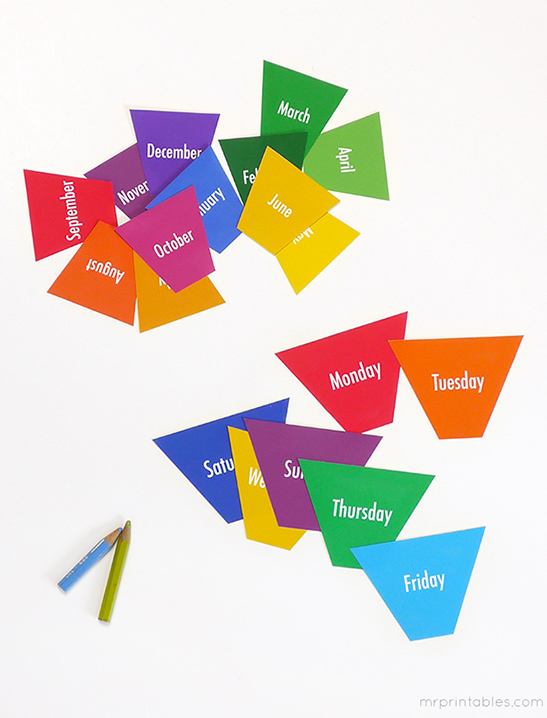 Days of the Week and Months Flash Cards — image 2