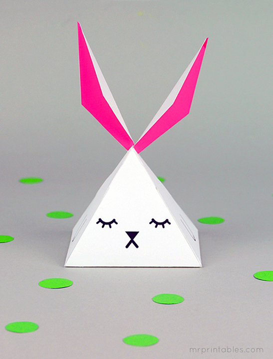 Pyramid Bunny Party Favor Box — image 1