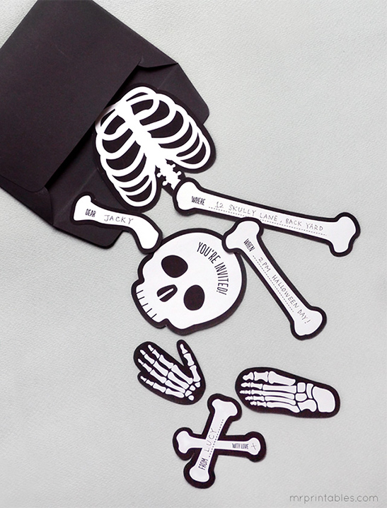 Bag O' Bones Halloween Party Invitation