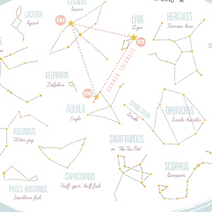 Summer Constellation Map (Northern Hemisphere)